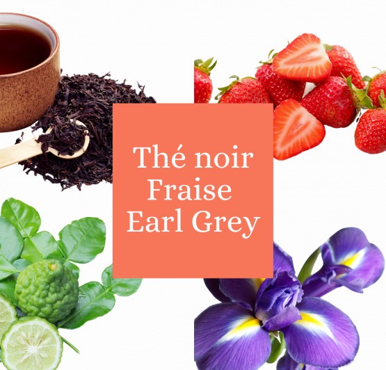 Thé noir Earl Grey fraise Bio