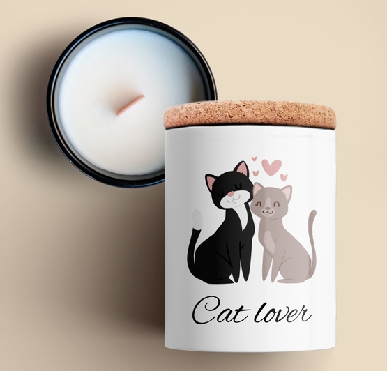 Bougie Cat Lover - Bougie chat - Cadeau original