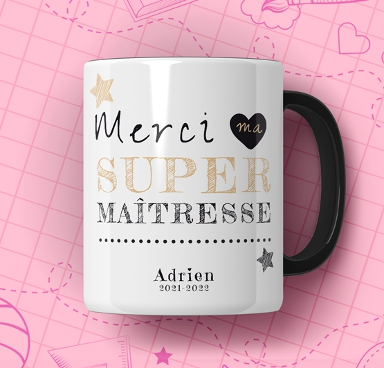 Décoration Acrylique Personnalisée Pour Maîtresse - Message De Remerciement, Cadeau De Noël, Fin D'année - Ornement De Bureau